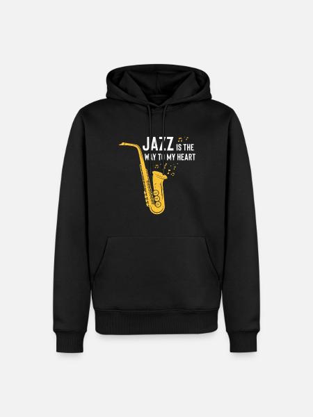 Jazz Tshirt - Men’s Premium Organic Hoodie - black