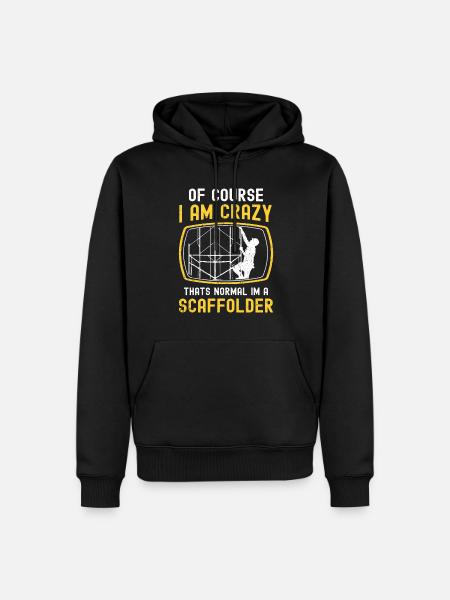Scaffolding builder Tshirt - Men’s Premium Organic Hoodie - black