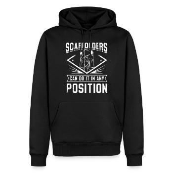 Constructeurs d’échafaudages - Sweat à capuche Premium bio Homme - noir - Devant - Nico (187cm)