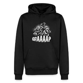 Motocross Geschenk Für Enduro Supermoto Dirt Bike - Männer Premium Bio Hoodie - Schwarz - Vorne - Nico (187cm)