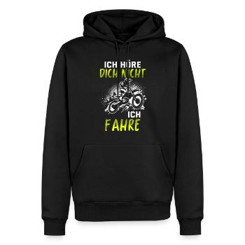 Motocross Enduro Offroad Dirt Bike Superbike Motor - Männer Premium Bio Hoodie - Schwarz - Vorne - Nico (187cm)