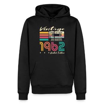 60th birthday vintage 1962 Limited Edition - Men’s Premium Organic Hoodie - black - Front - Nico (187cm)