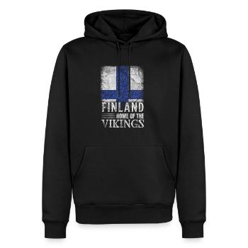 Finnland Tshirt Finland Skandinavien - Männer Premium Bio Hoodie - Schwarz - Vorne - Nico (187cm)