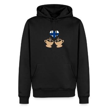 Finlande Gift Scandinavia Finlande Suomi Finne - Sweat à capuche Premium bio Homme - noir - Devant - Nico (187cm)
