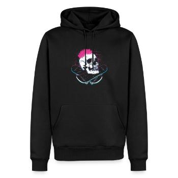 Skater Skateboard Geschenk Halfpipe Sk8 Ollie - Männer Premium Bio Hoodie - Schwarz - Vorne - Nico (187cm)