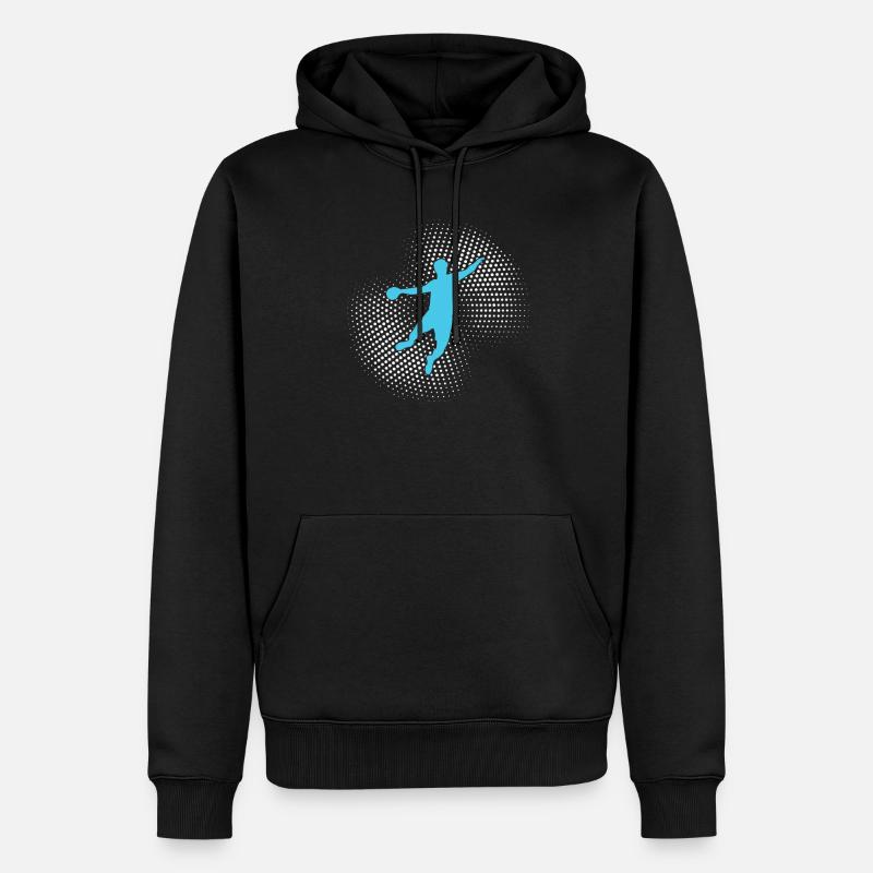 handball - Männer Premium Bio Hoodie - Schwarz