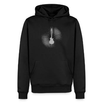 e Guitare Rock - Sweat à capuche Premium bio Homme - noir - Devant - Nico (187cm)