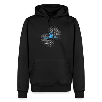 Nager - Sweat à capuche Premium bio Homme - noir - Devant - Nico (187cm)