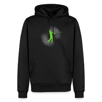 gulf - Men’s Premium Organic Hoodie - black - Front - Nico (187cm)