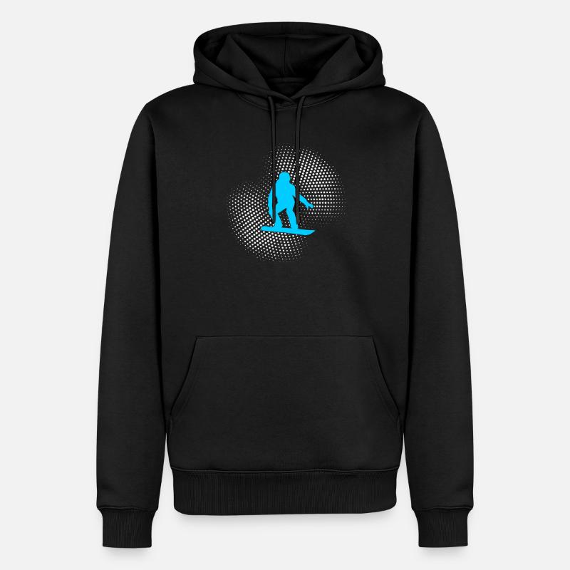 Snowboarding - Männer Premium Bio Hoodie - Schwarz