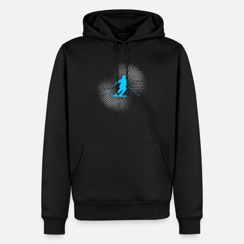 ski - Sweat à capuche Premium bio Homme - noir
