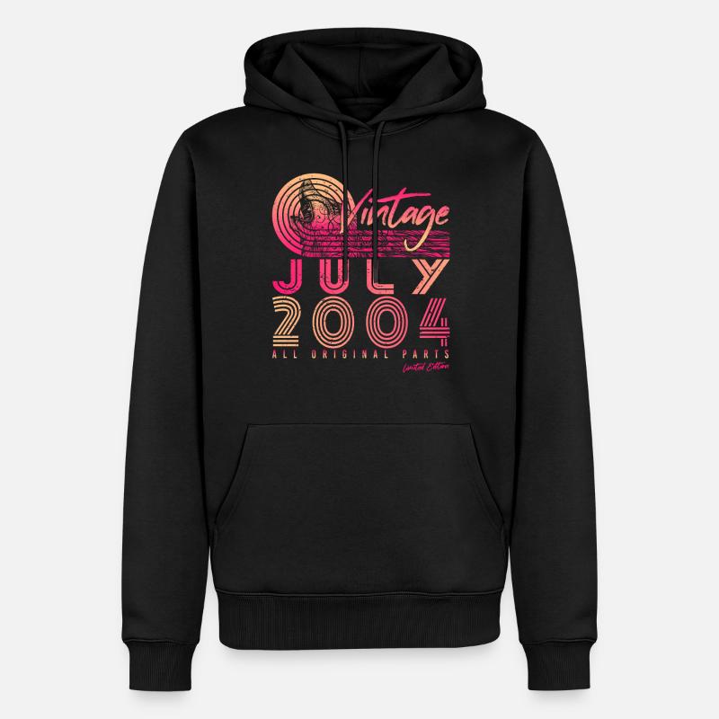 18e anniversaire juillet 2004 - Sweat à capuche Premium bio Homme - noir