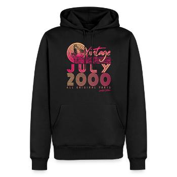 Geburtsmonat Juli 2000 - Männer Premium Bio Hoodie - Schwarz - Vorne - Nico (187cm)