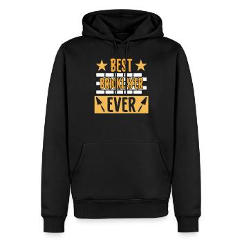 The best bricklayer of all time Masonry - Men’s Premium Organic Hoodie - black - Front - Nico (187cm)
