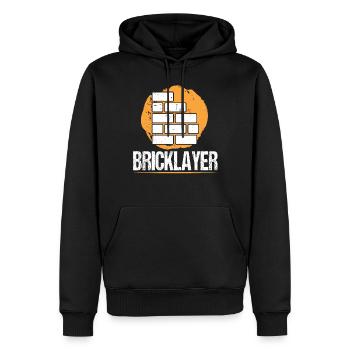 Maurer Maurerarbeiten Handwerker Ziegelstein - Männer Premium Bio Hoodie - Schwarz - Vorne - Nico (187cm)
