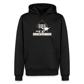 Maurer Handwerker Ziegelstein Maurerarbeiten - Männer Premium Bio Hoodie - Schwarz - Vorne - Nico (187cm)