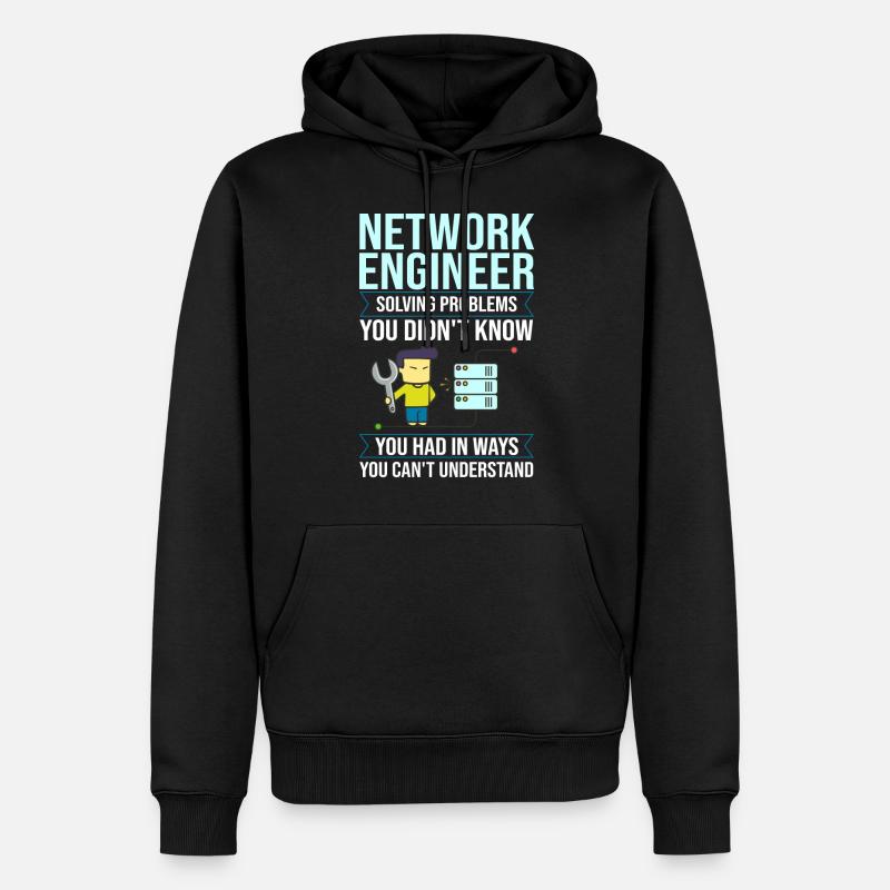 Netzwerkingenieur Network Engineer Computer - Men’s Premium Organic Hoodie - black
