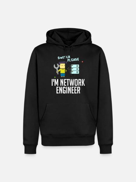 Netzwerkingenieur Network Engineer Computer - Men’s Premium Organic Hoodie - black