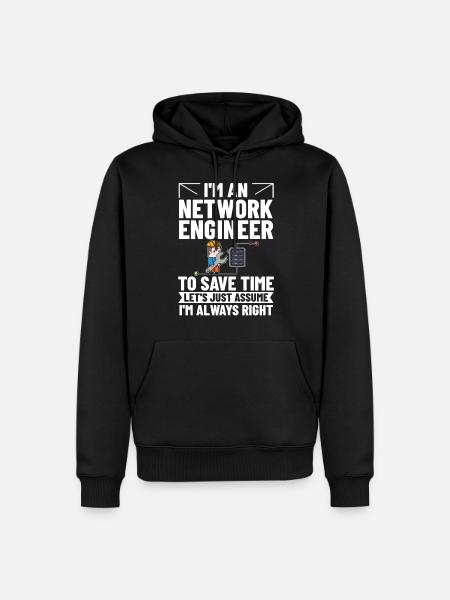 Netzwerkingenieur Network Engineer Computer - Men’s Premium Organic Hoodie - black