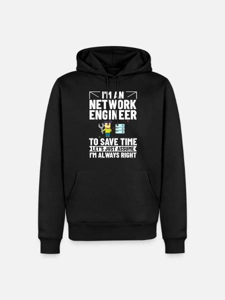 Netzwerkingenieur Network Engineer Computer - Men’s Premium Organic Hoodie - black