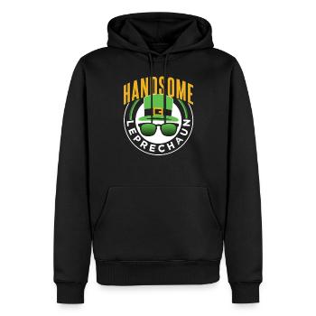 Joli leprechaun irlandais Leprechaun St Patrick’s Day - Sweat à capuche Premium bio Homme - noir - Devant - Nico (187cm)