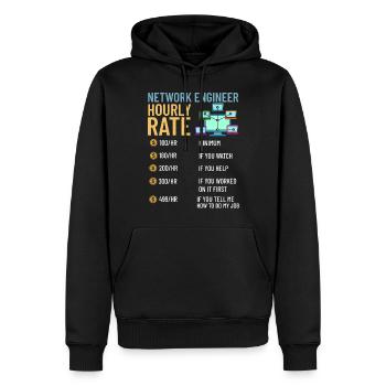 Netzwerkingenieur Network Engineer Computer - Männer Premium Bio Hoodie - Schwarz - Vorne - Nico (187cm)
