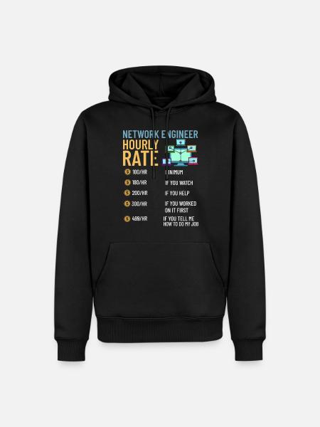 Netzwerkingenieur Network Engineer Computer - Männer Premium Bio Hoodie - Schwarz