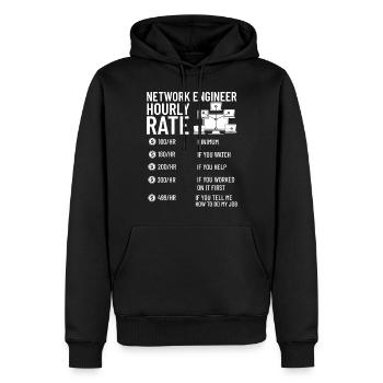 Netzwerkingenieur Network Engineer Computer - Männer Premium Bio Hoodie - Schwarz - Vorne - Nico (187cm)