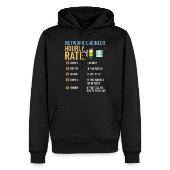 Netzwerkingenieur Network Engineer Computer - Männer Premium Bio Hoodie - Schwarz - Vorne - Nico (187cm)