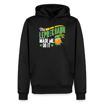 Der Leprechaun Hat Mich Dazu Gezwungen Kobold Ire - Männer Premium Bio Hoodie - Schwarz - Vorne - Nico (187cm)