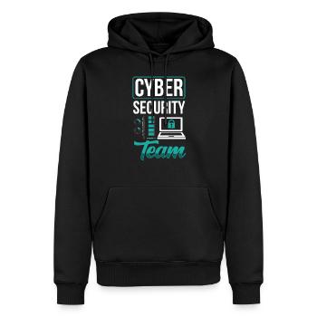 Équipe de cybersécurité Piratage de pirates informatiques - Sweat à capuche Premium bio Homme - noir - Devant - Nico (187cm)