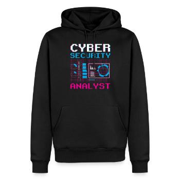 Cybersecurity Analyst IT Security Hacker Hack - Men’s Premium Organic Hoodie - black - Front - Nico (187cm)