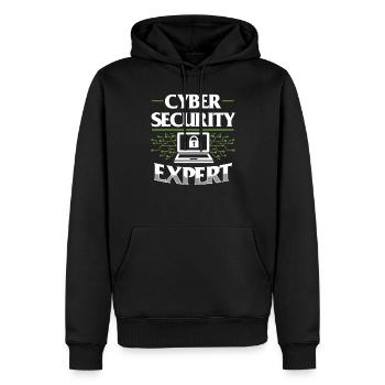 Cybersecurity Experte Hack Hacker IT Sicherheit - Männer Premium Bio Hoodie - Schwarz - Vorne - Nico (187cm)