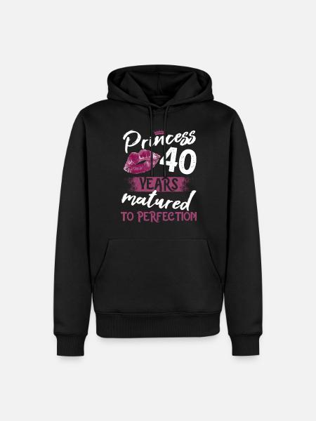 40 year old girl 40 bday Princess 40 birthday - Men’s Premium Organic Hoodie - black