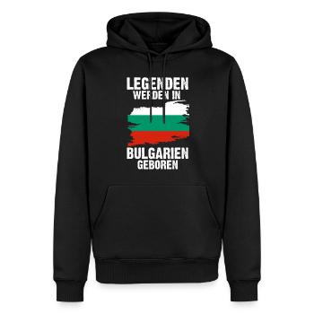 Balkan Bulgarien Bulgare Bulgarisches - Männer Premium Bio Hoodie - Schwarz - Vorne - Nico (187cm)