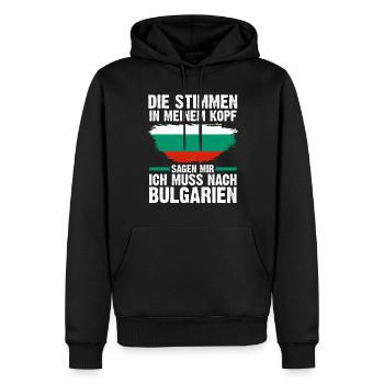 Balkan Bulgarien Bulgare Bulgarisches - Männer Premium Bio Hoodie - Schwarz - Vorne - Nico (187cm)