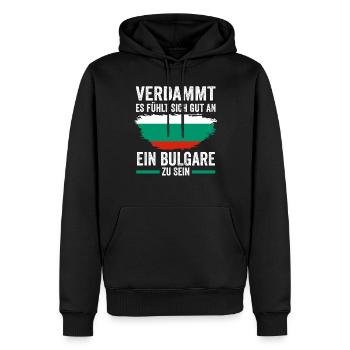 Balkan Bulgarien Bulgare Bulgarisches - Männer Premium Bio Hoodie - Schwarz - Vorne - Nico (187cm)
