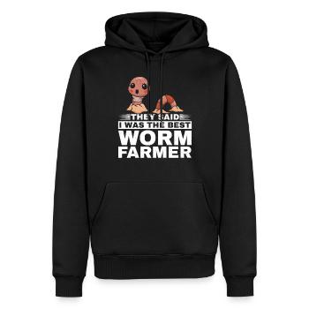 Ils ont dit que j’étais le meilleur ver ver - Sweat à capuche Premium bio Homme - noir - Devant - Nico (187cm)