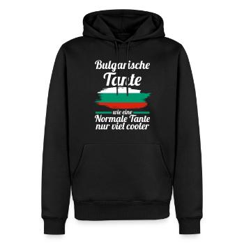 Balkan Bulgarin Tante Bulgarien - Männer Premium Bio Hoodie - Schwarz - Vorne - Nico (187cm)
