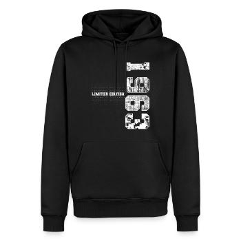 Édition limitée 1963 Année de naissance 1963 Cadeau - Sweat à capuche Premium bio Homme - noir - Devant - Nico (187cm)