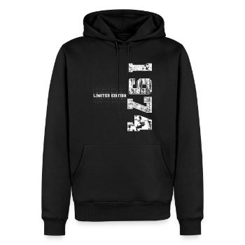 Édition limitée 1974 Année de naissance 1974 Cadeau - Sweat à capuche Premium bio Homme - noir - Devant - Nico (187cm)