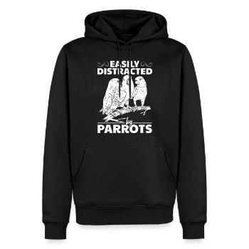 Papageienvogelliebhaber leicht von Papageien - Männer Premium Bio Hoodie - Schwarz - Vorne - Nico (187cm)