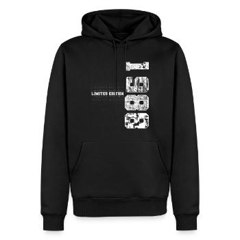 Édition limitée 1988 Année de naissance 1988 Cadeau - Sweat à capuche Premium bio Homme - noir - Devant - Nico (187cm)