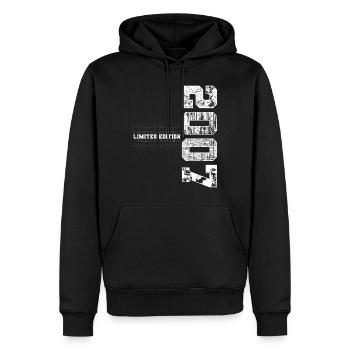 Édition limitée 2007 Année de naissance 2007 Cadeau - Sweat à capuche Premium bio Homme - noir - Devant - Nico (187cm)
