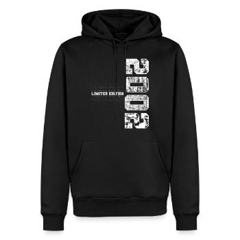 Édition limitée 2002 Année de naissance 2002 Cadeau - Sweat à capuche Premium bio Homme - noir - Devant - Nico (187cm)