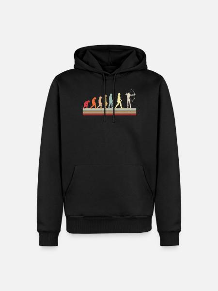 Archery Bow Archer Evolution Girl - Men’s Premium Organic Hoodie - black
