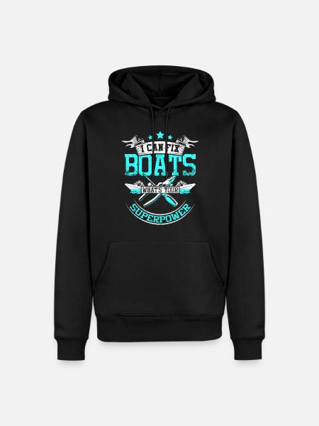 I fix boats - Men’s Premium Organic Hoodie - black