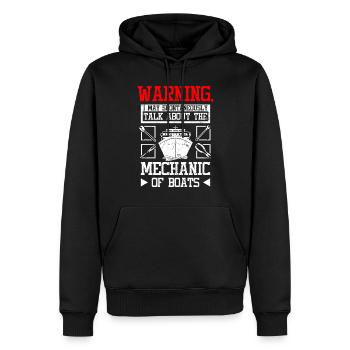 Talk about boat mecanic - Men’s Premium Organic Hoodie - black - Front - Nico (187cm)