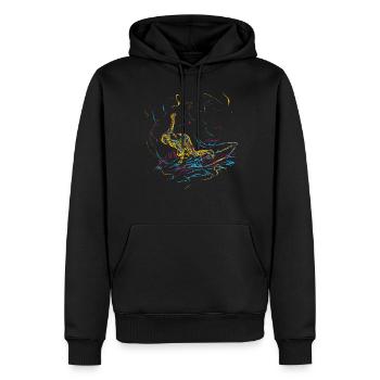 Surfen Surfing Wellenreiten - Männer Premium Bio Hoodie - Schwarz - Vorne - Nico (187cm)