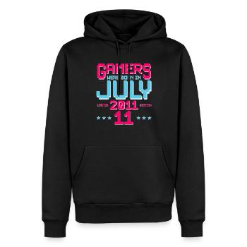 11. Geburtstag Juli Jahrgang 2011 Gamer - Männer Premium Bio Hoodie - Schwarz - Vorne - Nico (187cm)